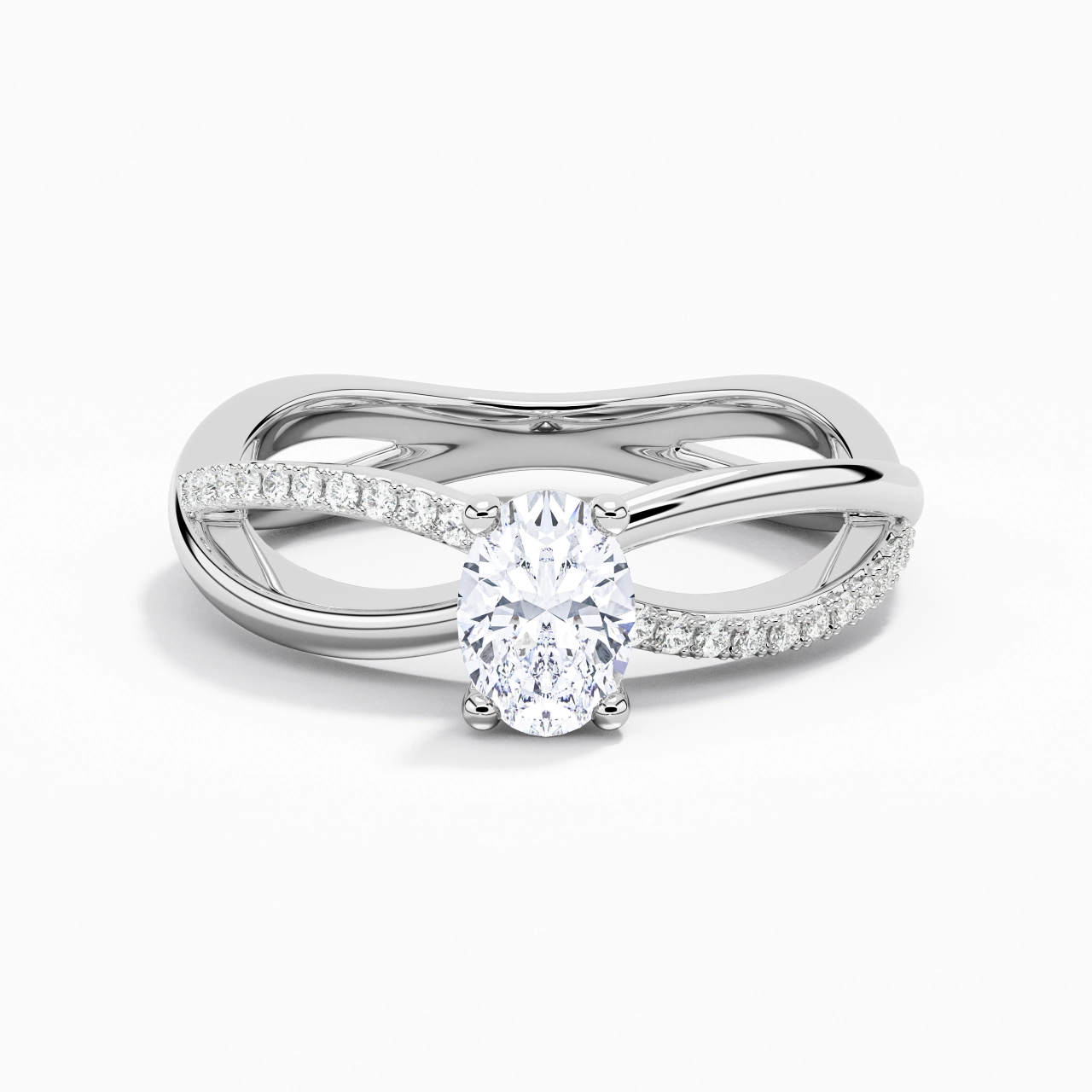 Prong Engagement Ring 1.00ct Moissanite