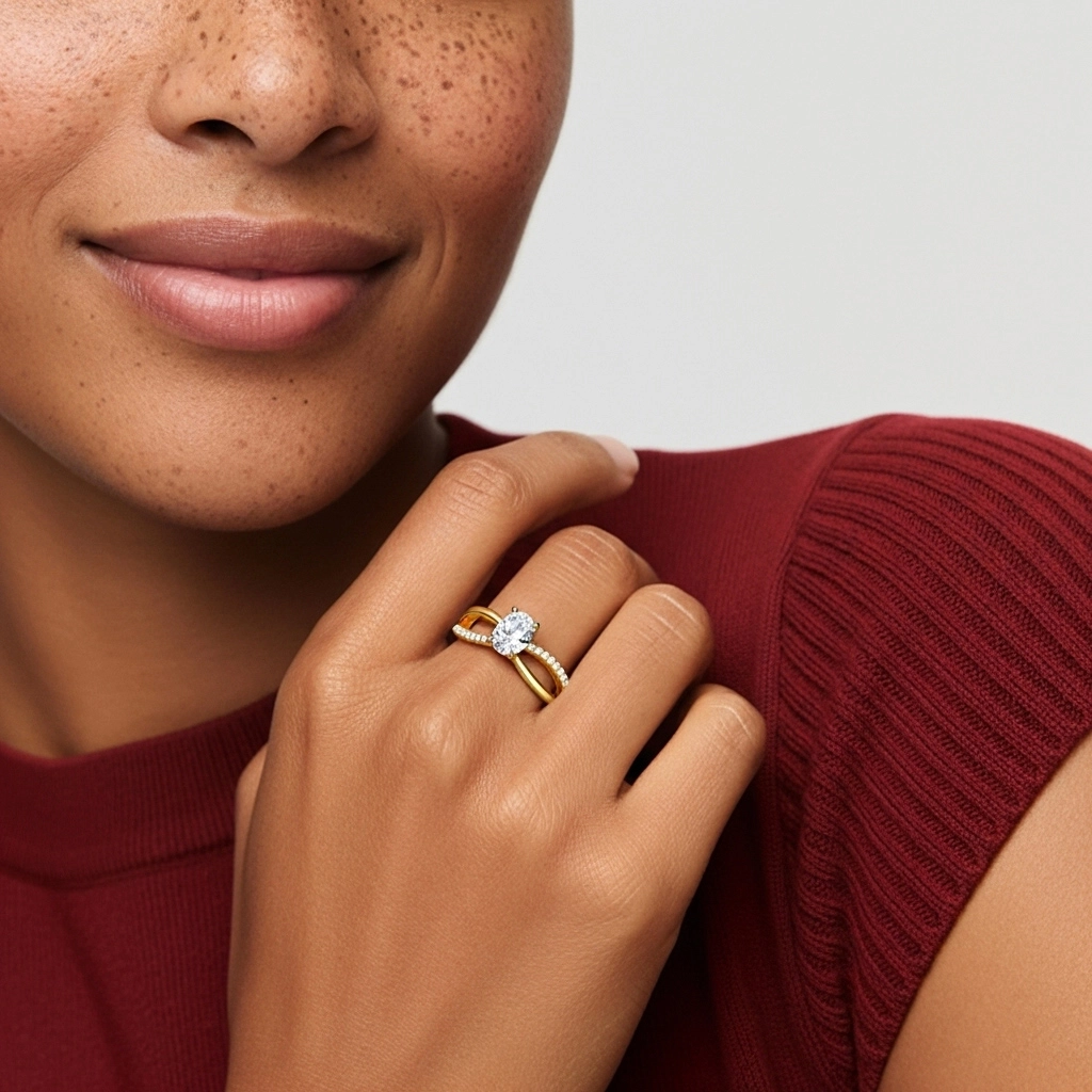 Prong Engagement Ring 1.50ct Moissanite