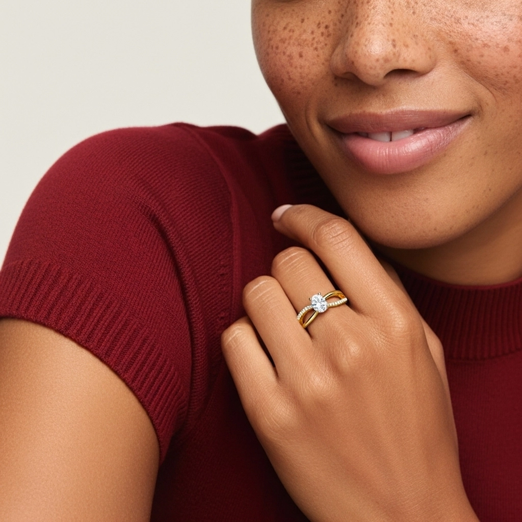 Prong Engagement Ring 1.50ct Moissanite