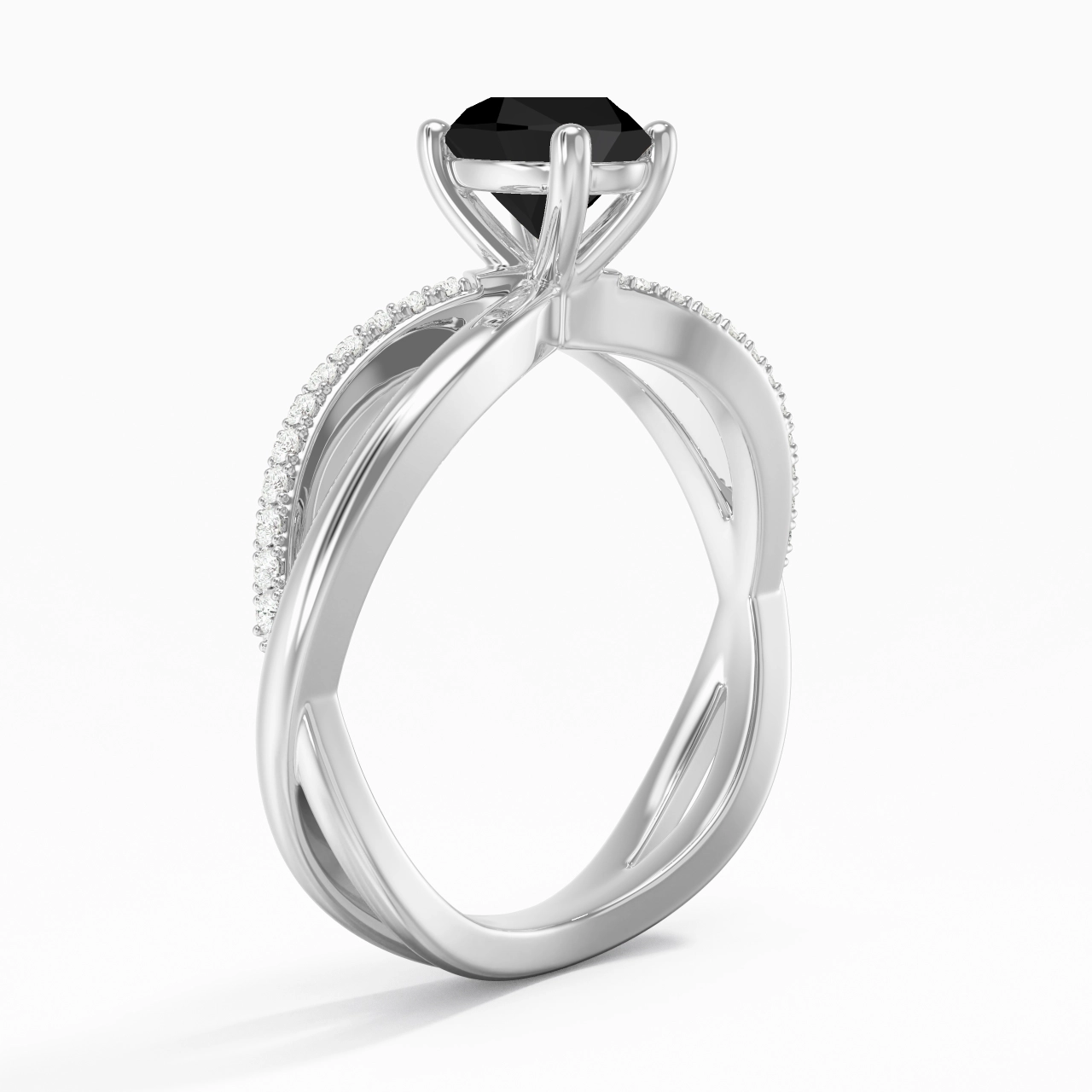 Griffe Bague de fiançailles 1.00ct Zircon cubique