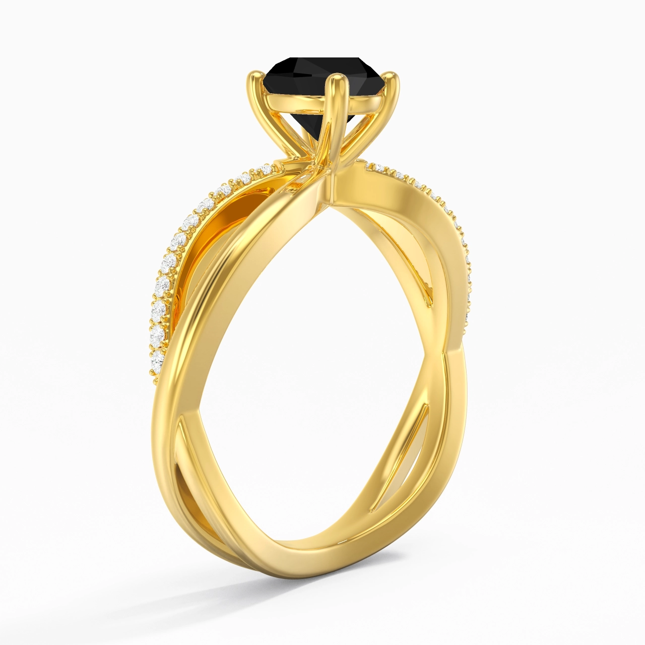 Griffe Bague de fiançailles 1.00ct Zircon cubique