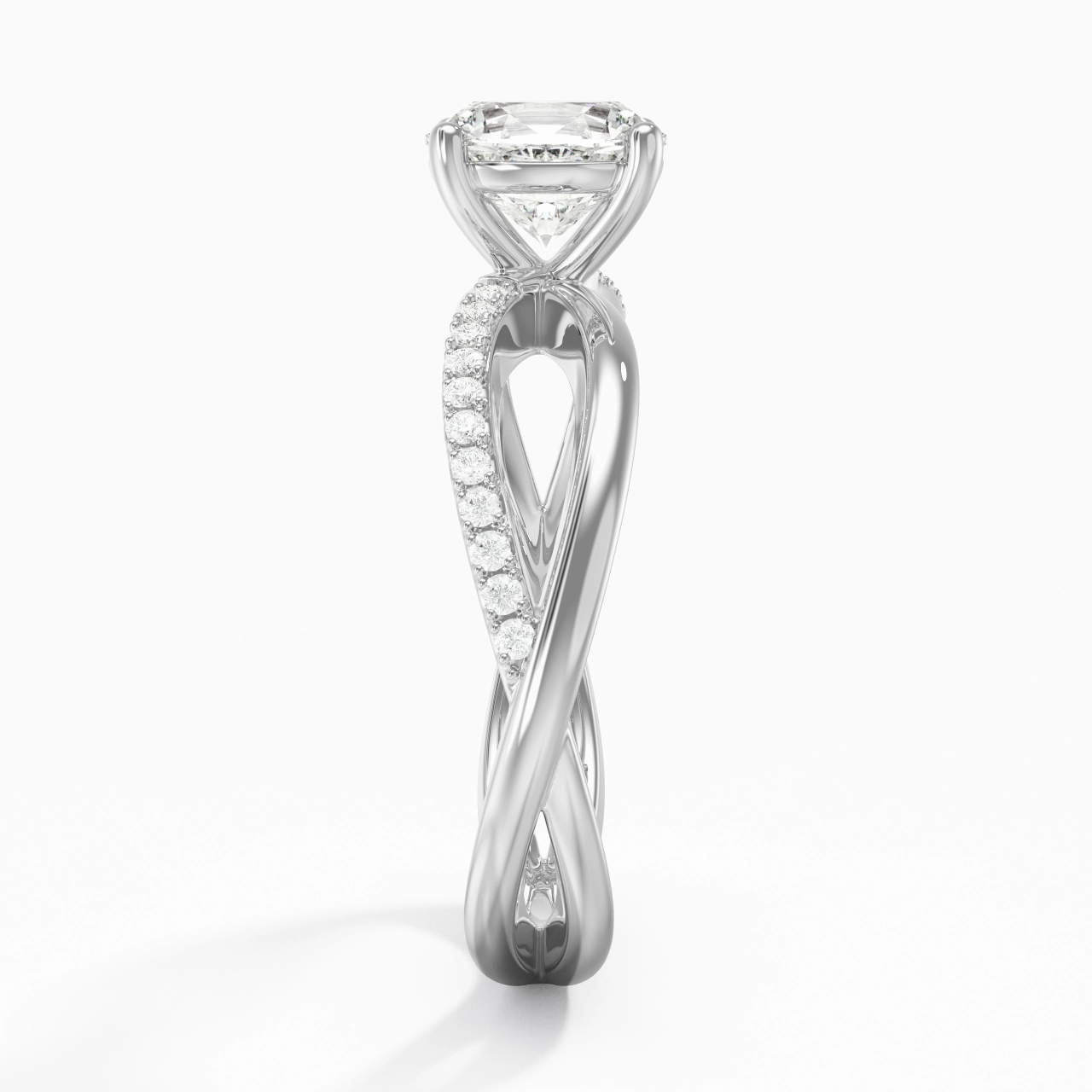 Prong Engagement Ring 1.00ct Moissanite