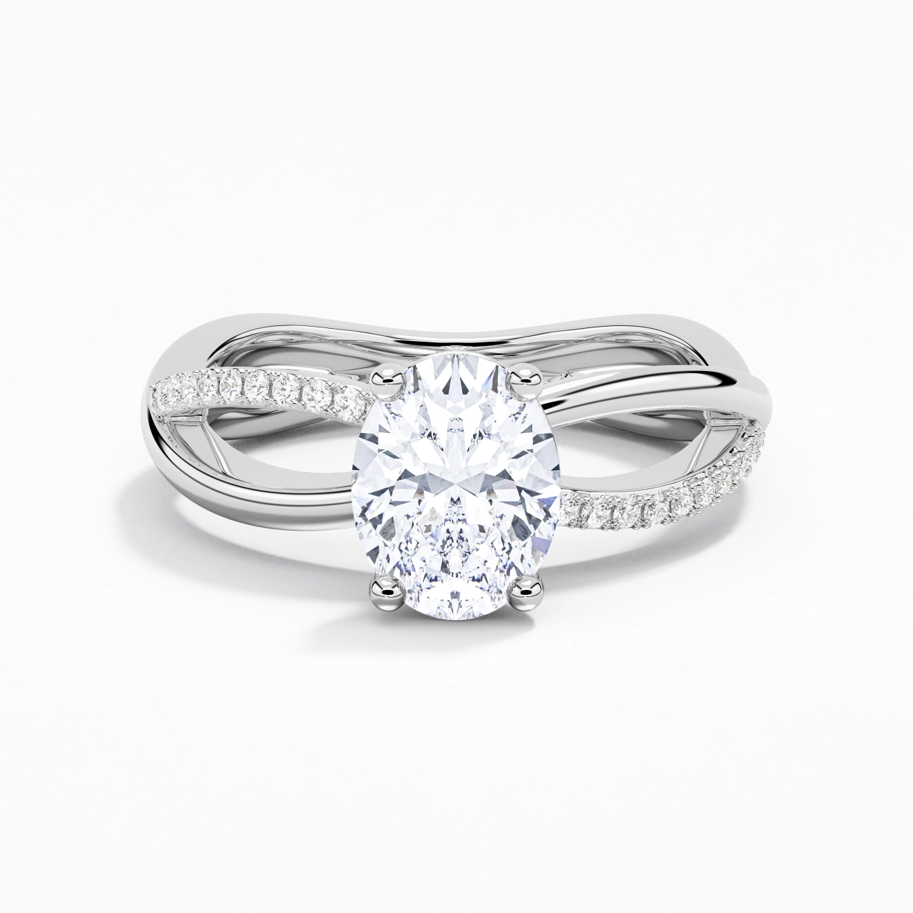 Prong Engagement Ring 2.00ct Moissanite