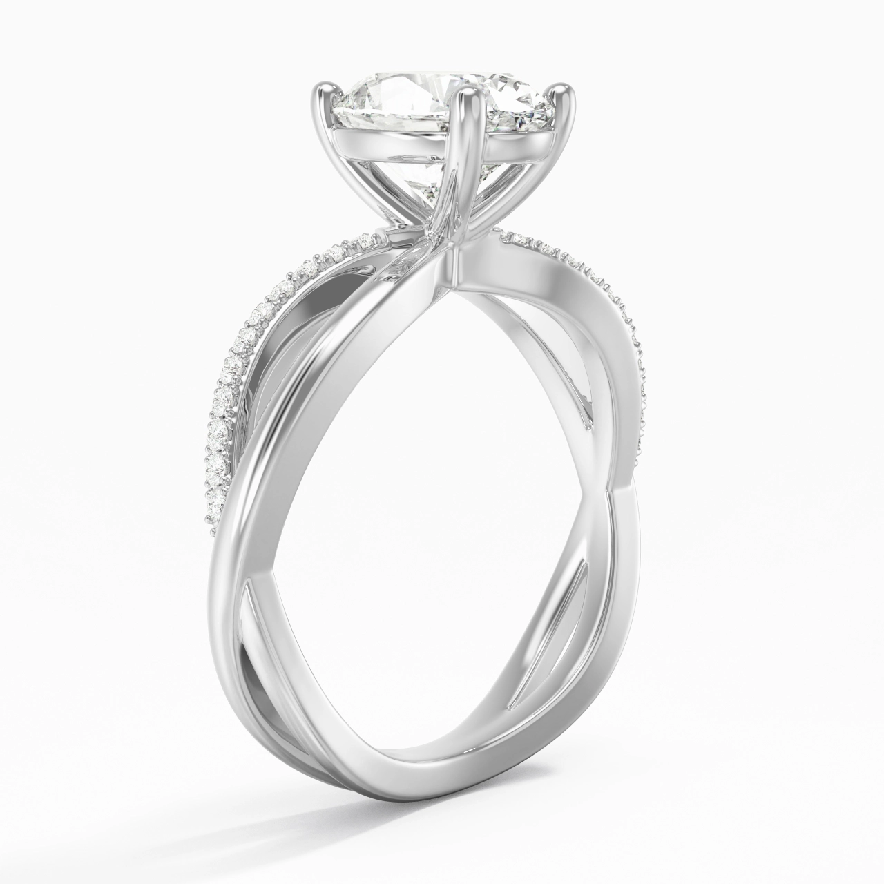 Prong Engagement Ring 2.00ct Moissanite