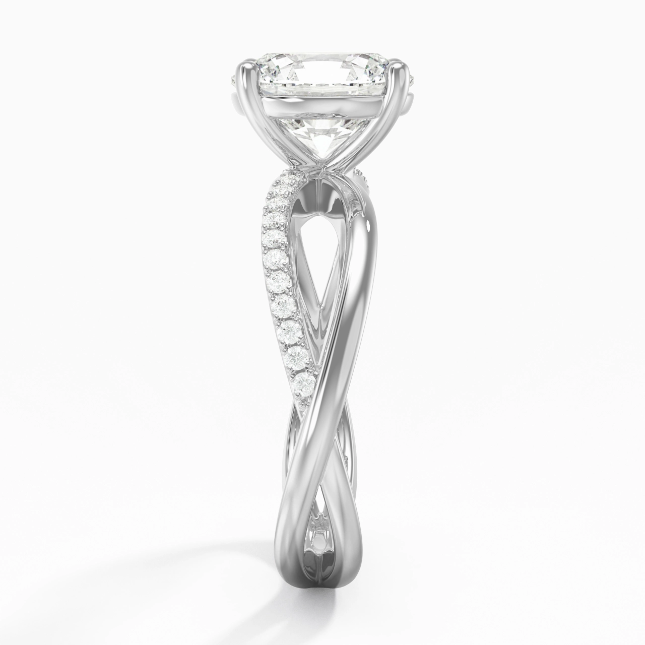 Prong Engagement Ring 2.00ct Moissanite