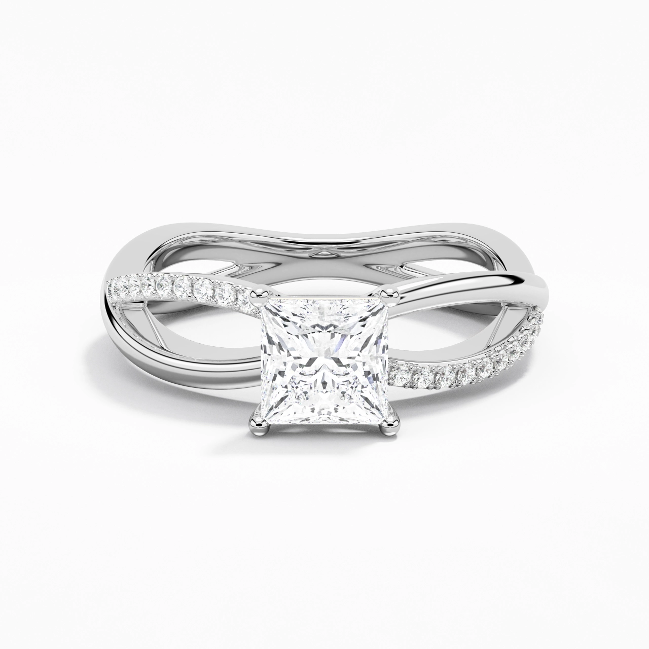 Prong Engagement Ring 1.20ct Moissanite
