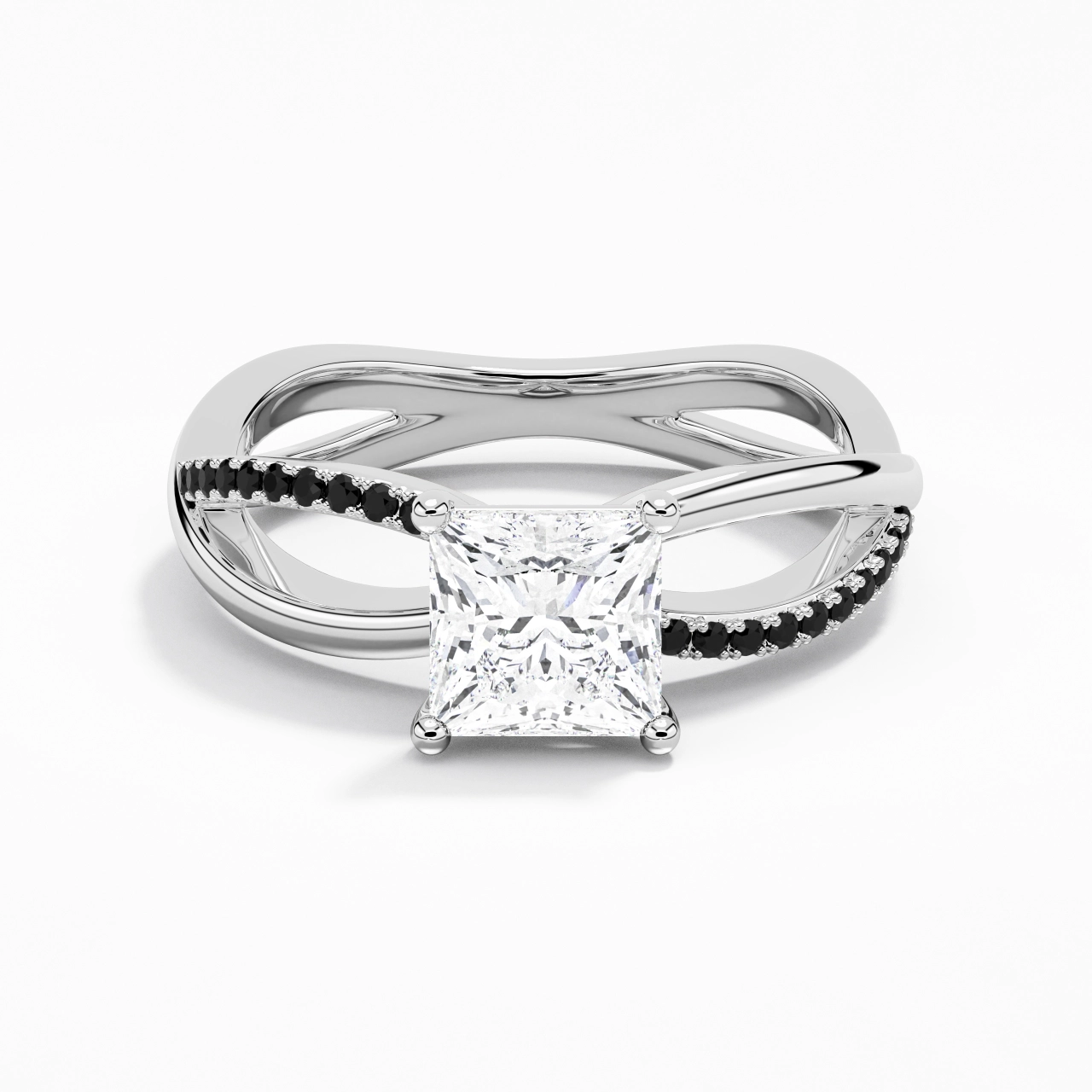 Griffe Bague de fiançailles 1.50ct Zircon cubique