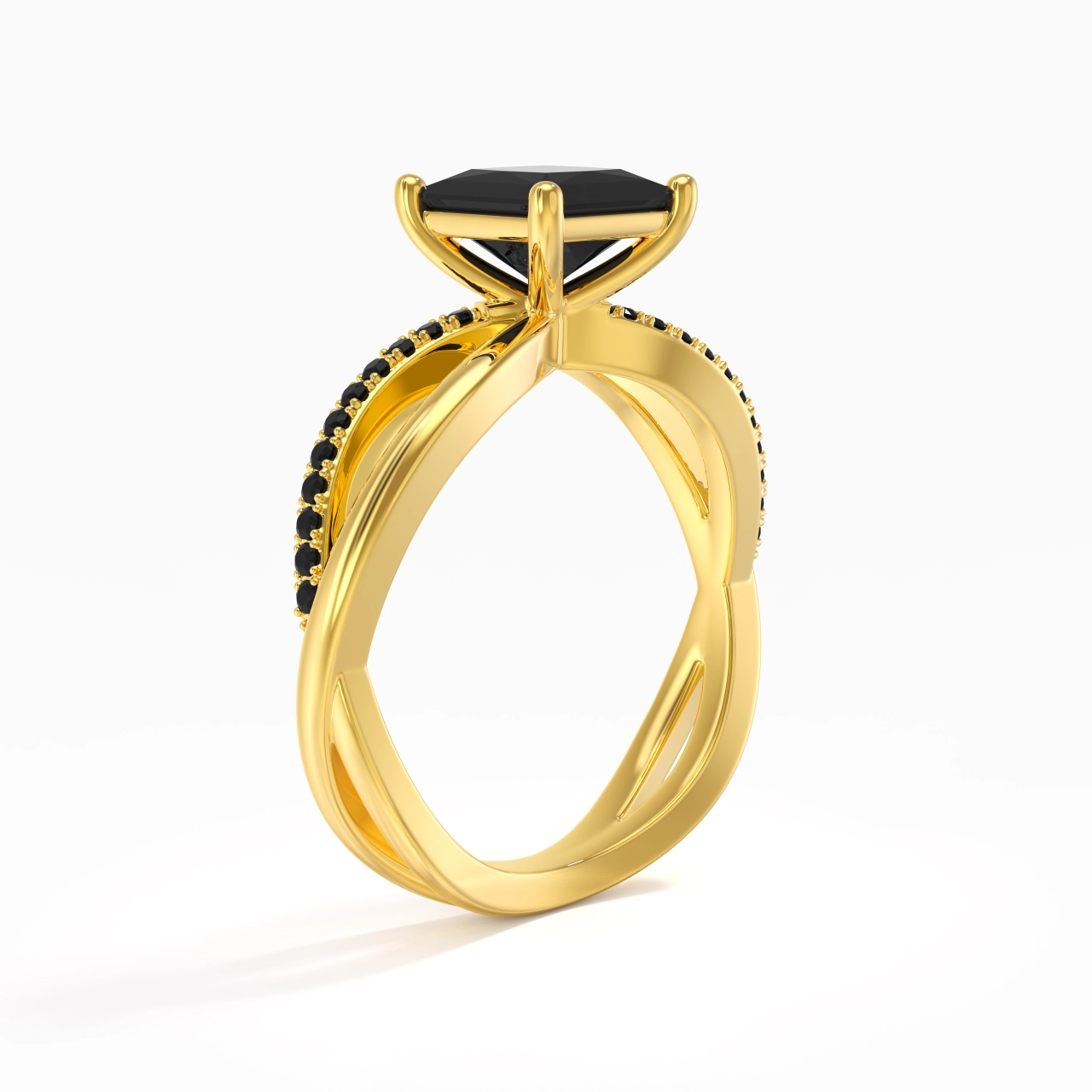 Griffe Bague de fiançailles 1.50ct Zircon cubique