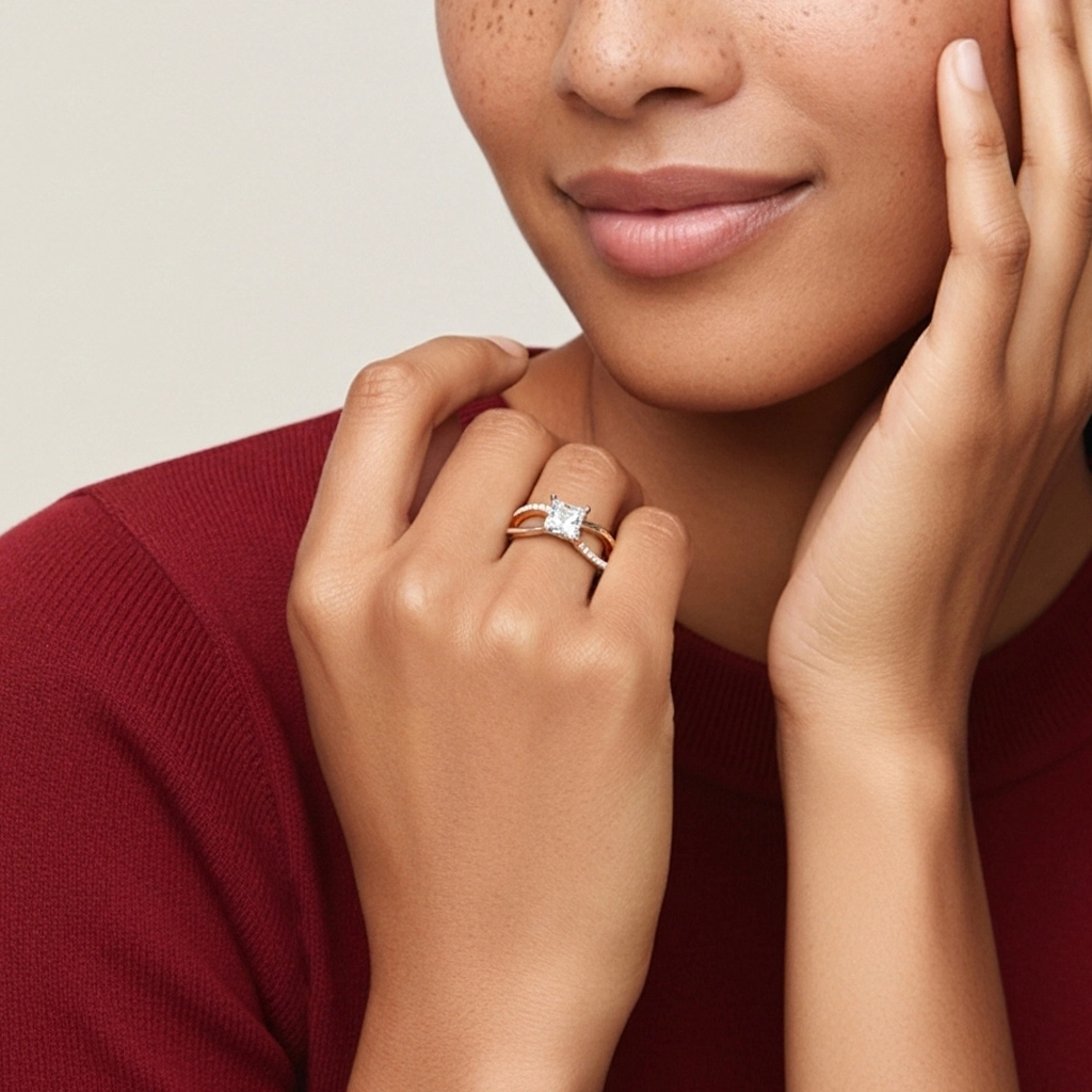 Prong Engagement Ring 1.00ct Moissanite