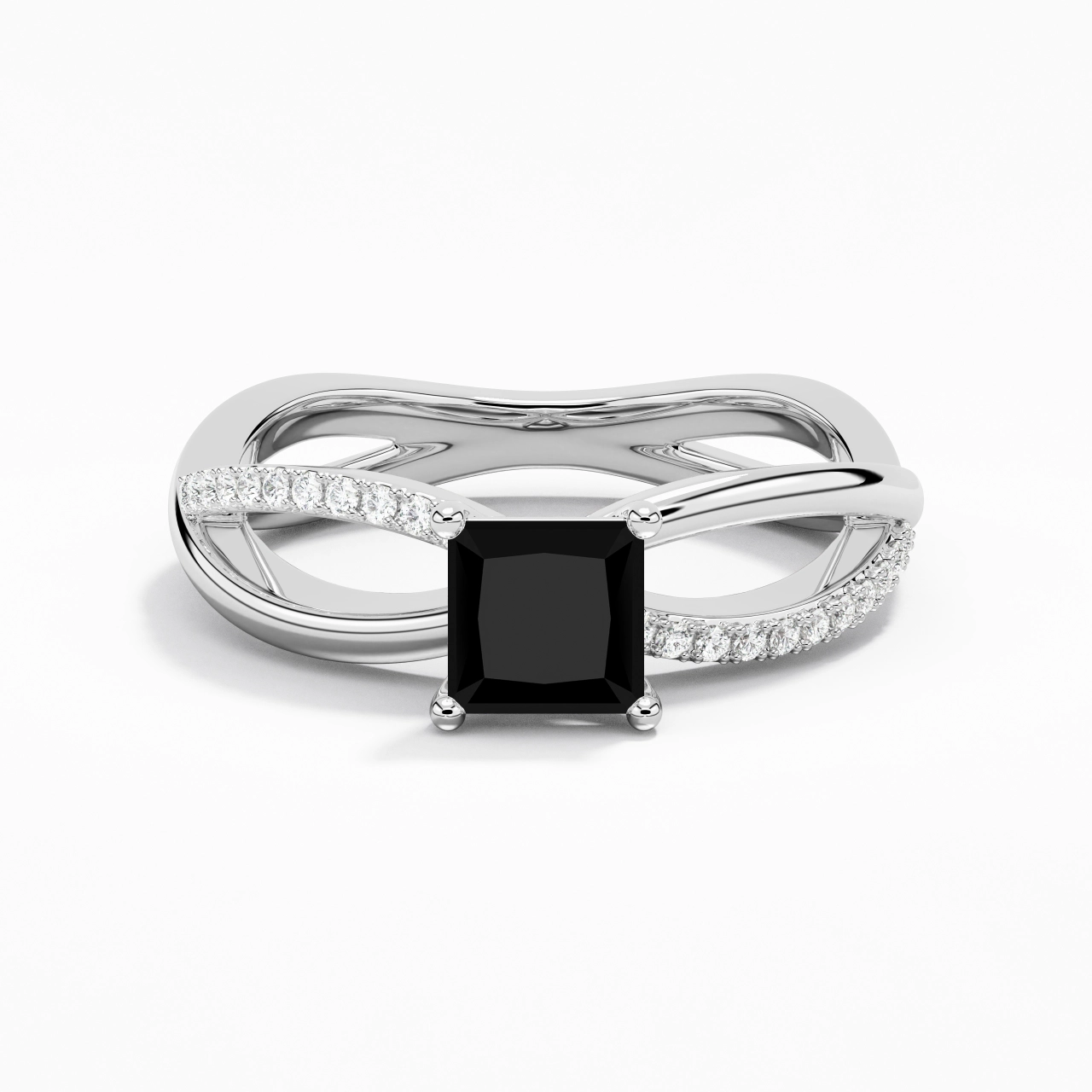 Griffe Bague de fiançailles 1.00ct Zircon cubique