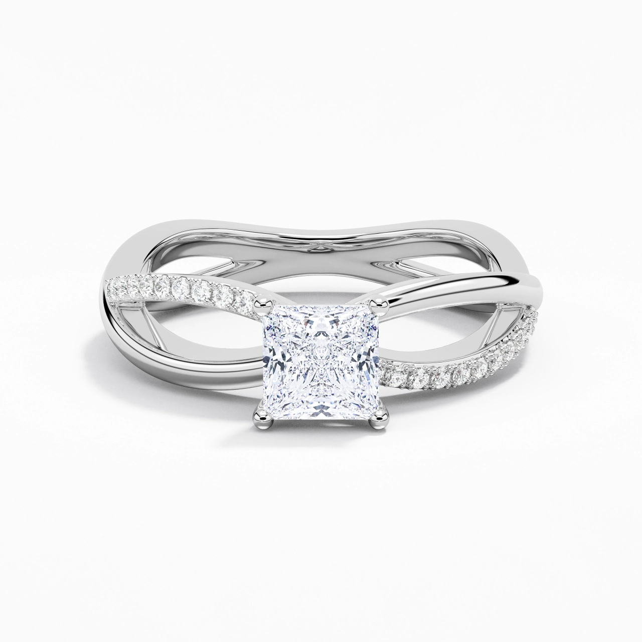 Prong Engagement Ring 1.00ct Moissanite