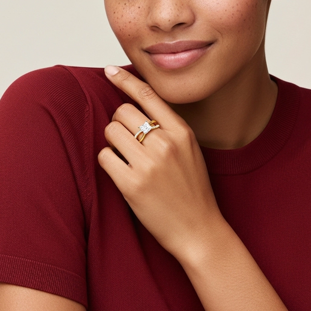 Prong Engagement Ring 1.20ct Moissanite