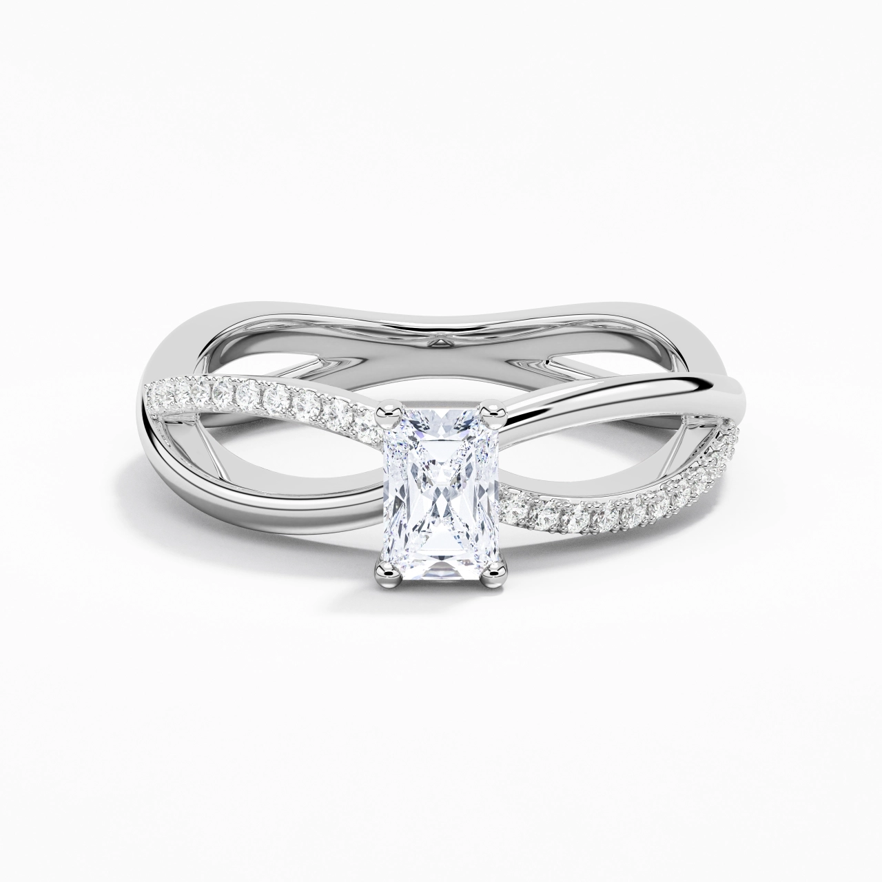 Prong Engagement Ring 0.80ct Moissanite