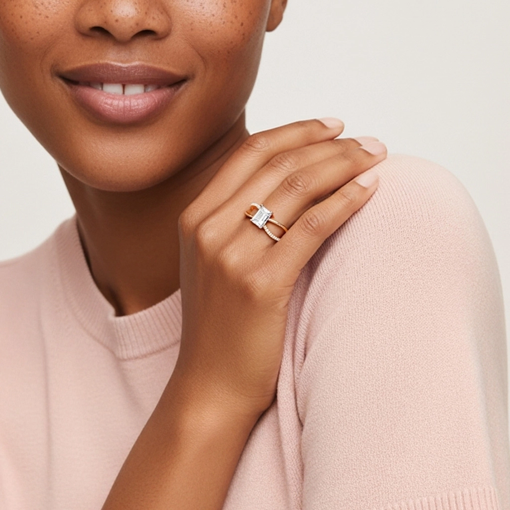 Prong Engagement Ring 1.00ct Moissanite