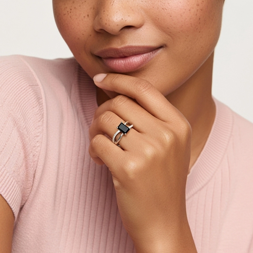 Prong Engagement Ring 0.80ct Cubic Zirconia