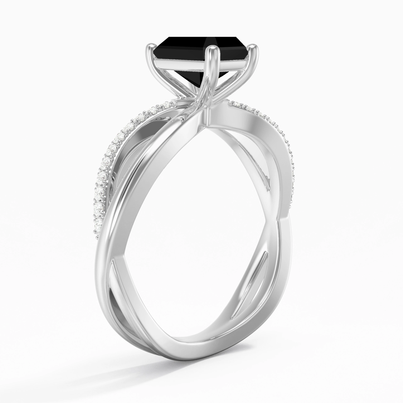 Griffe Bague de fiançailles 1.00ct Zircon cubique