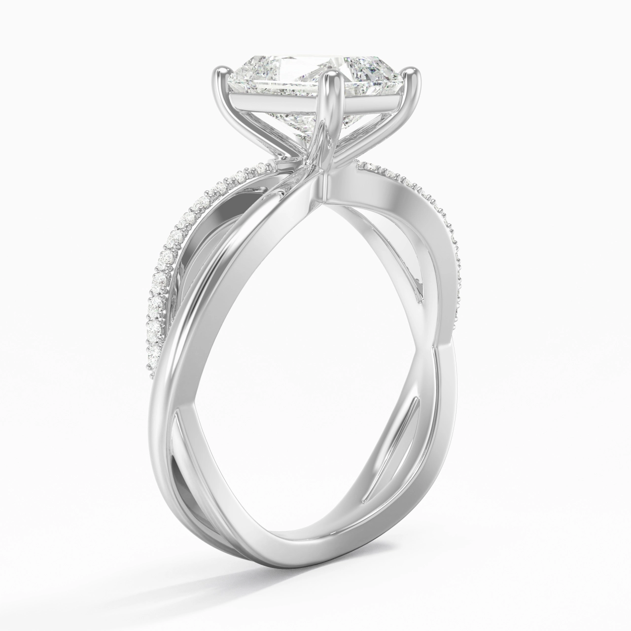 Prong Engagement Ring 2.00ct Moissanite
