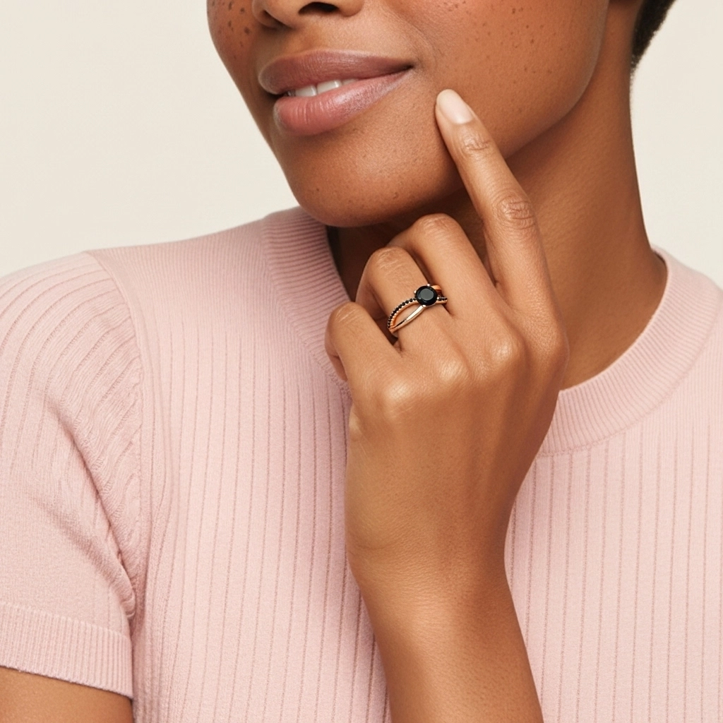 Garra Anillo de Compromiso 1.00ct Circonio cúbico