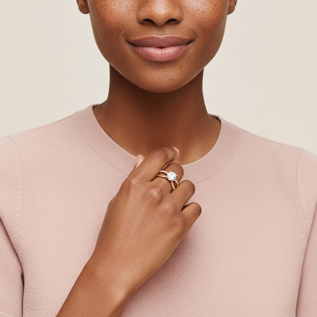 Prong Engagement Ring 1.00ct Moissanite