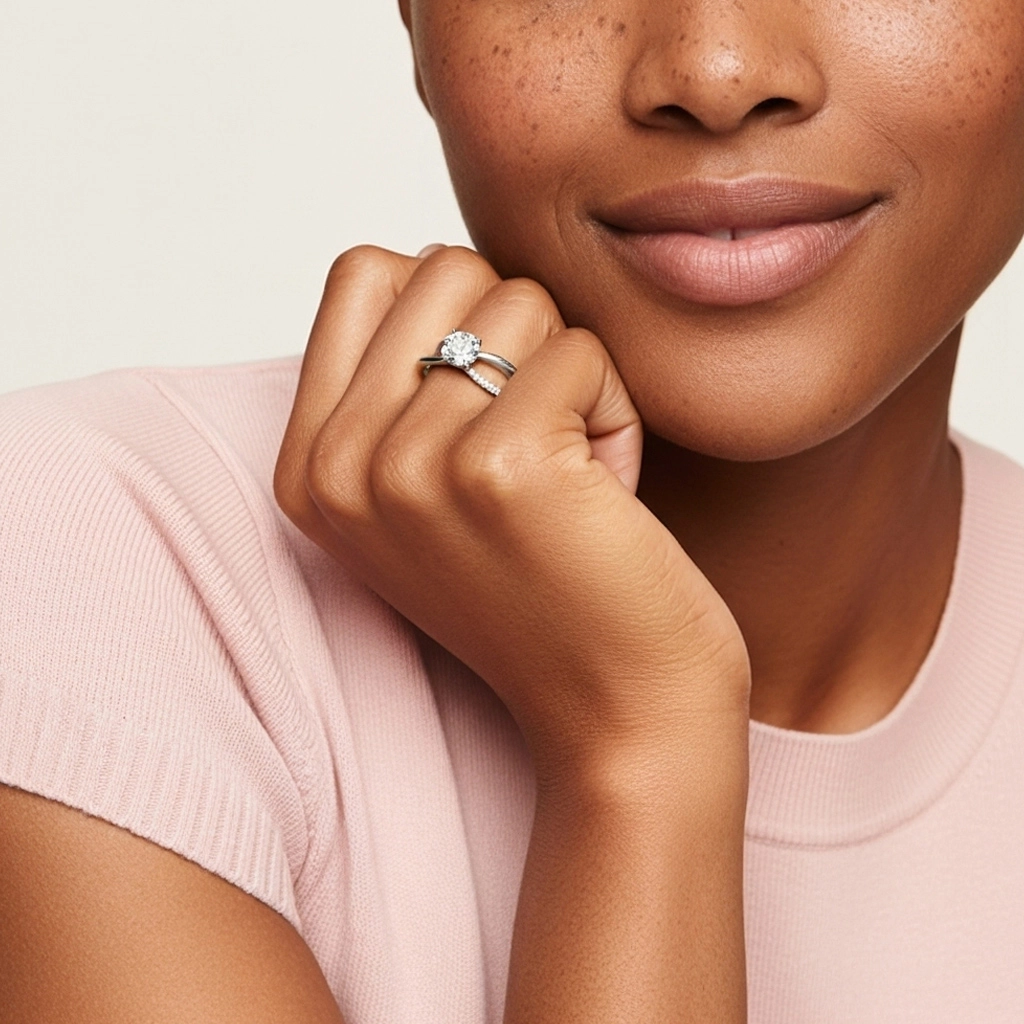 Prong Engagement Ring 1.00ct Cubic Zirconia