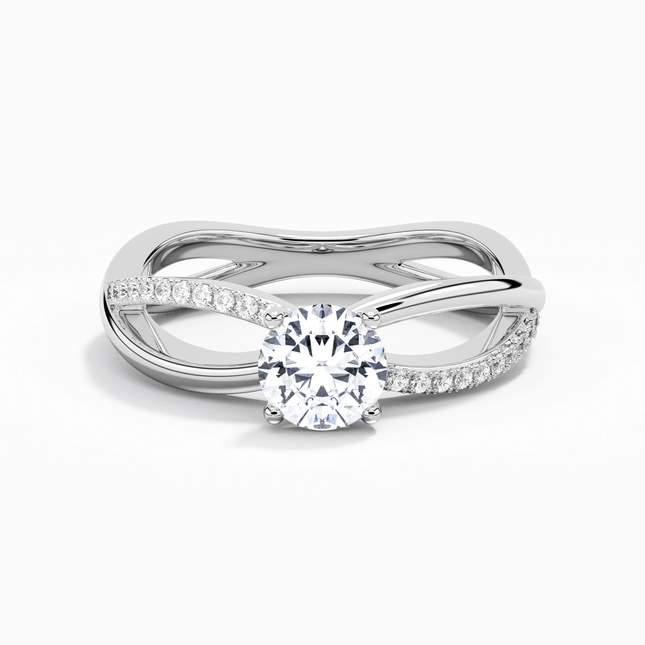 Prong Engagement Ring 1.00ct Moissanite