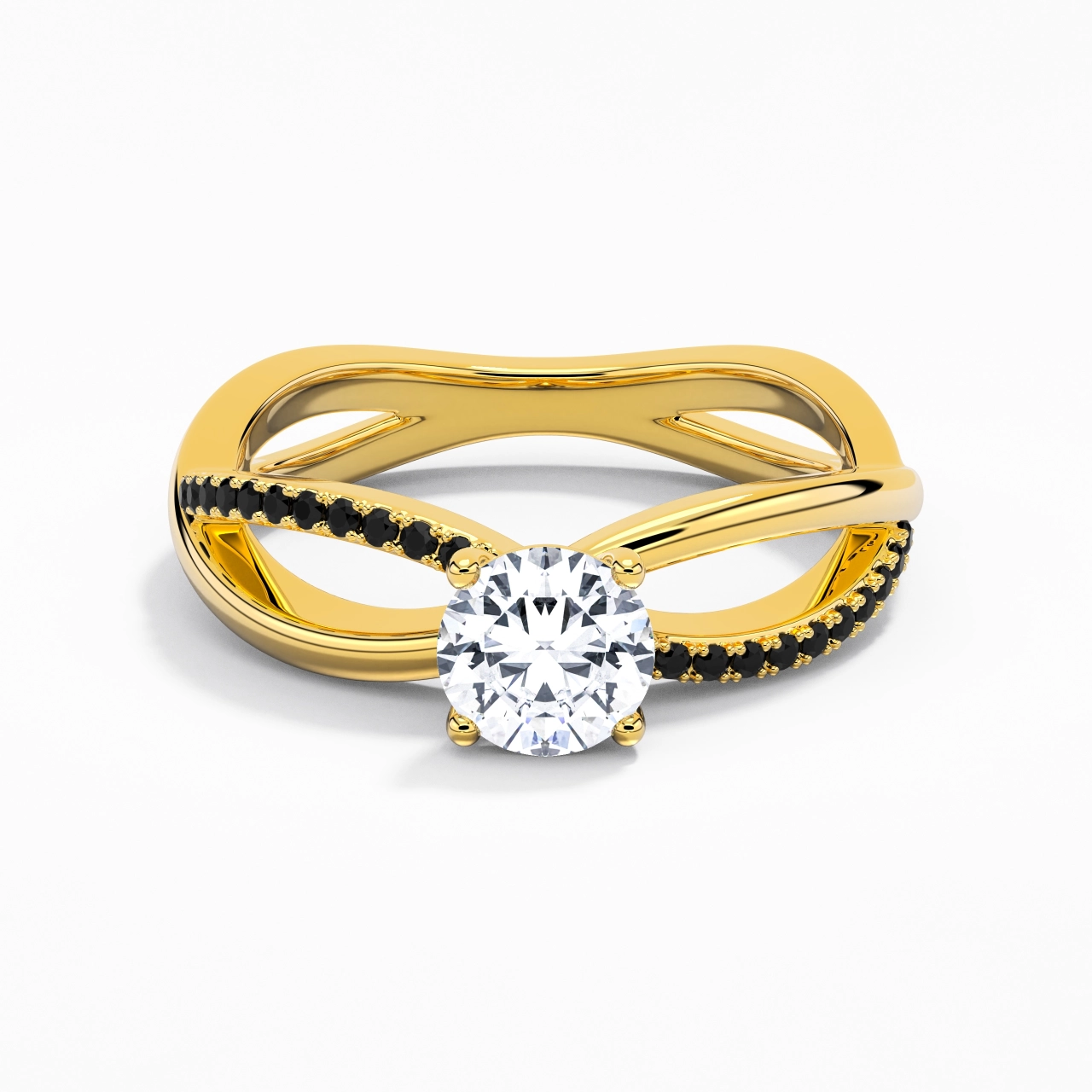 Garra Anillo de Compromiso 1.00ct Circonio cúbico