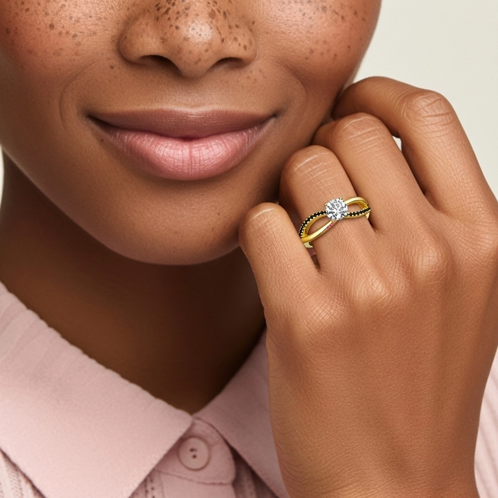 Garra Anillo de Compromiso 1.00ct Circonio cúbico