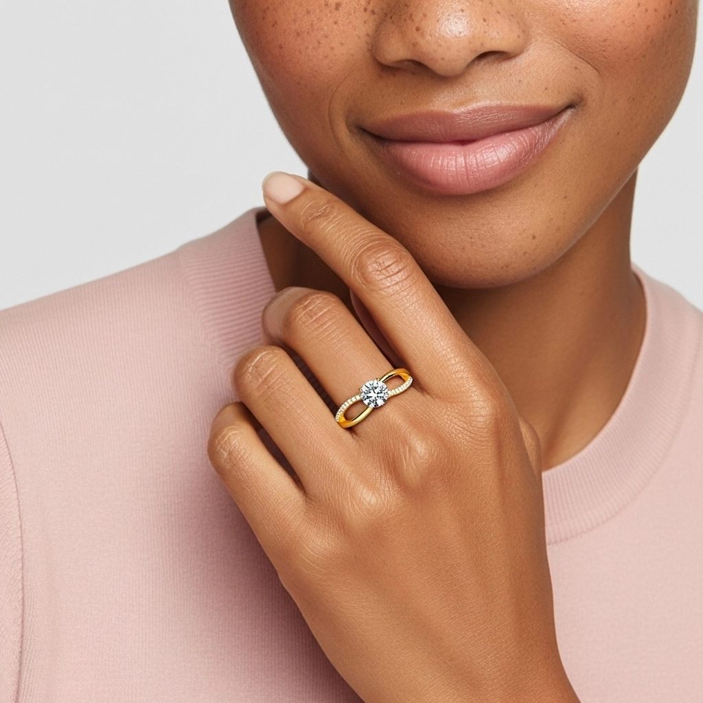 Prong Engagement Ring 1.20ct Moissanite