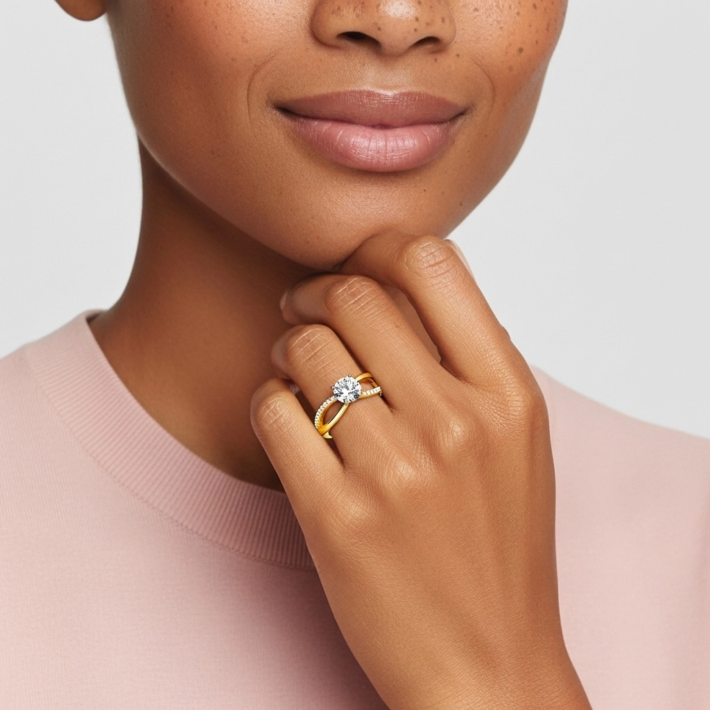 Prong Engagement Ring 1.20ct Moissanite