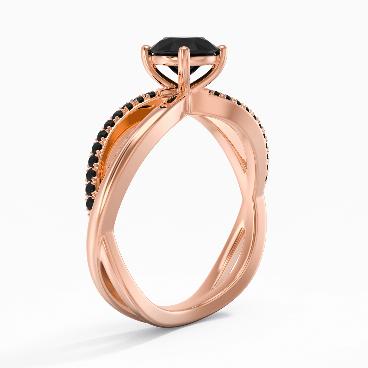 Garra Anillo de Compromiso 1.00ct Circonio cúbico