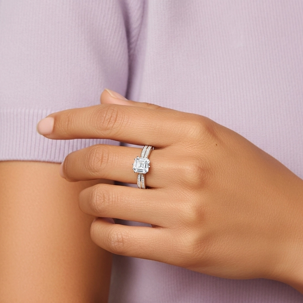 Blanc Bague de fiançailles