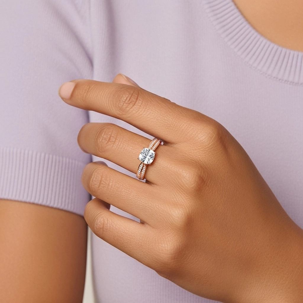 Blanc Bague de fiançailles