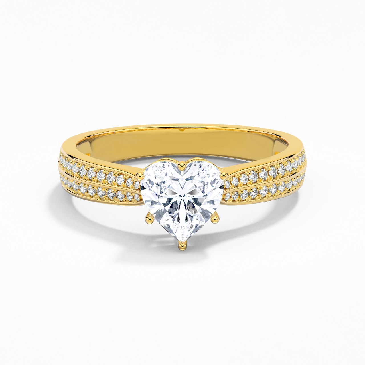 1.20ct Moissanite Engagement Ring 18K Gold