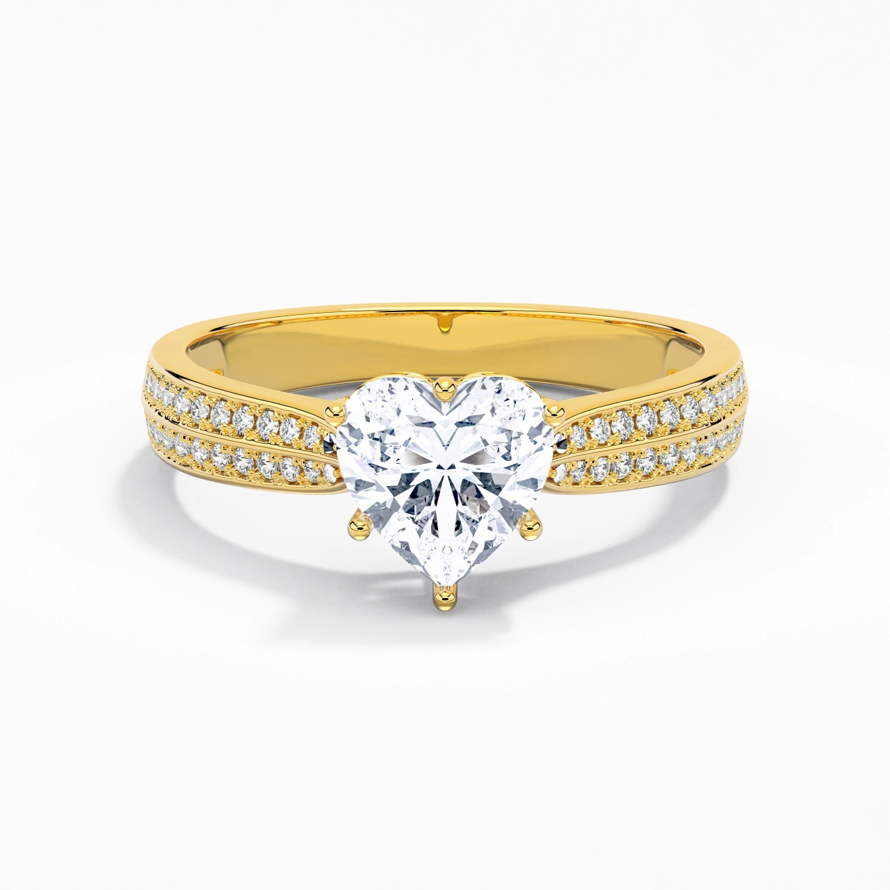 1.50ct Moissanite Engagement Ring 14K Gold