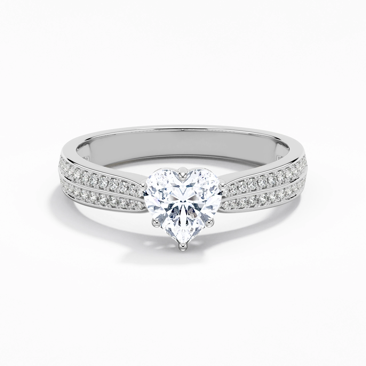 1.00ct Moissanite Engagement Ring Platinum