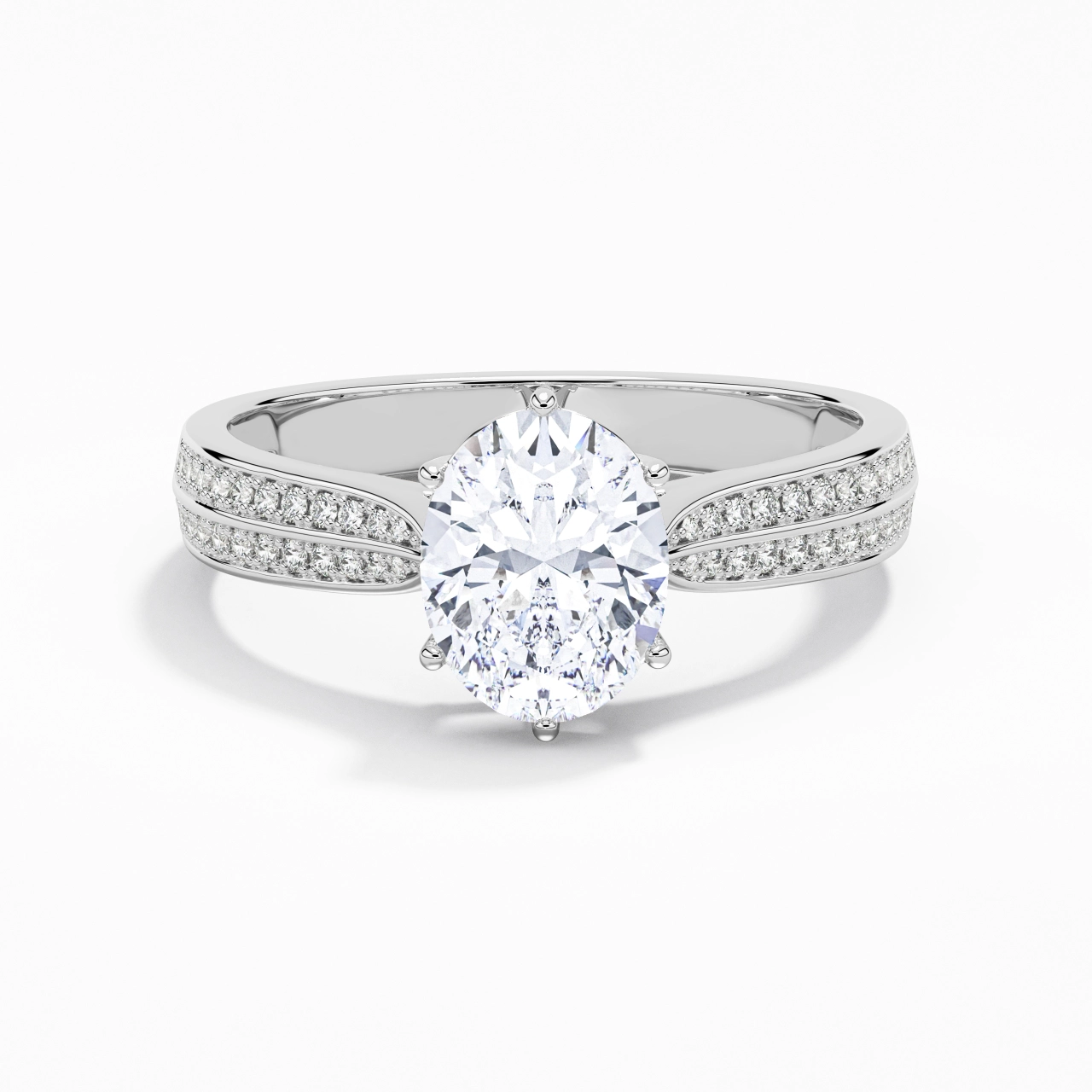 2.00ct Moissanite Engagement Ring 925 Sterling Silver