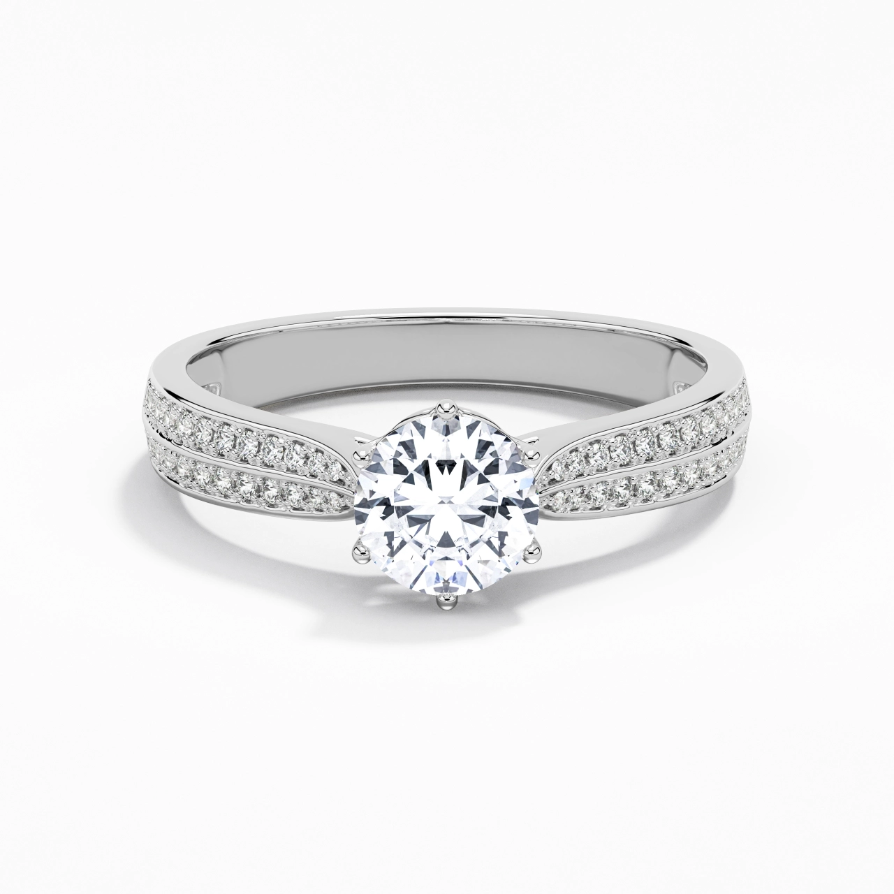 1.00ct Moissanite Bague de fiançailles Argent sterling 925