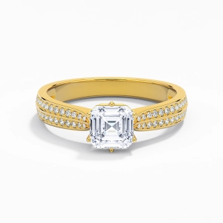 0.80ct Moissanite Bague de fiançailles Or 14 carats