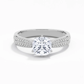 1.50ct Moissanite Engagement Ring 14K White Gold