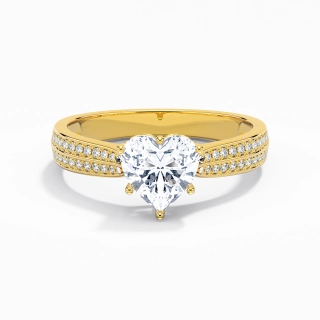 1.50ct Moissanite Engagement Ring 14K Gold