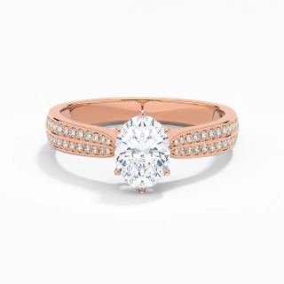 1.50ct Moissanite Engagement Ring 14K Rose Gold