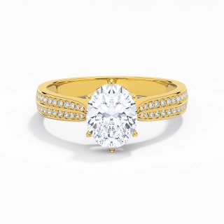 2.00ct Moissanite Engagement Ring 18K Gold