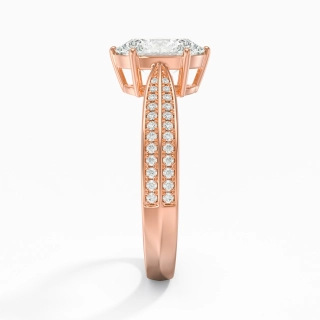 2.00ct Moissanite Engagement Ring 14K Rose Gold