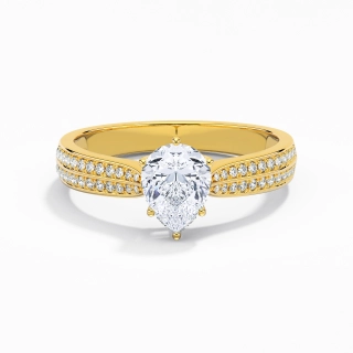 1.20ct Moissanite Engagement Ring 18K Gold