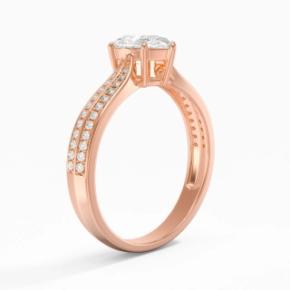 1.20ct Moissanite Engagement Ring 18K Rose Gold