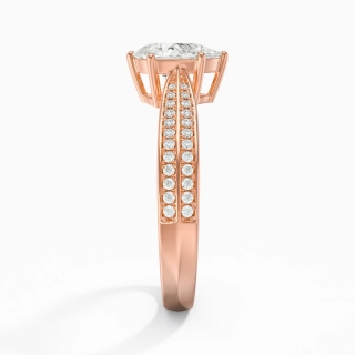 1.20ct Moissanite Engagement Ring 18K Rose Gold