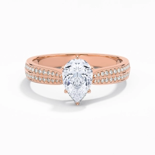 1.50ct Moissanite Engagement Ring 14K Rose Gold