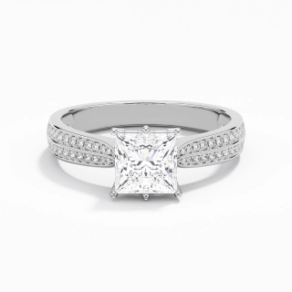 1.50ct Moissanite Engagement Ring 14K White Gold