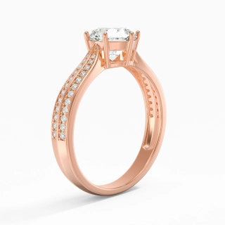 1.20ct Moissanite Engagement Ring 14K Rose Gold