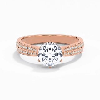 1.50ct Moissanite Engagement Ring 18K Rose Gold